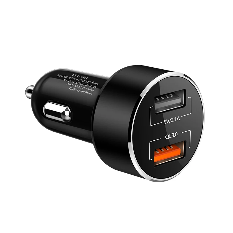 

Car USB Charger Quick Charge 3.0 Mobile Phone Charger Dual USB Fast QC 3.0 5V 2.1A Car Charger for Samsung S10 Xiaomi 9 Tablet