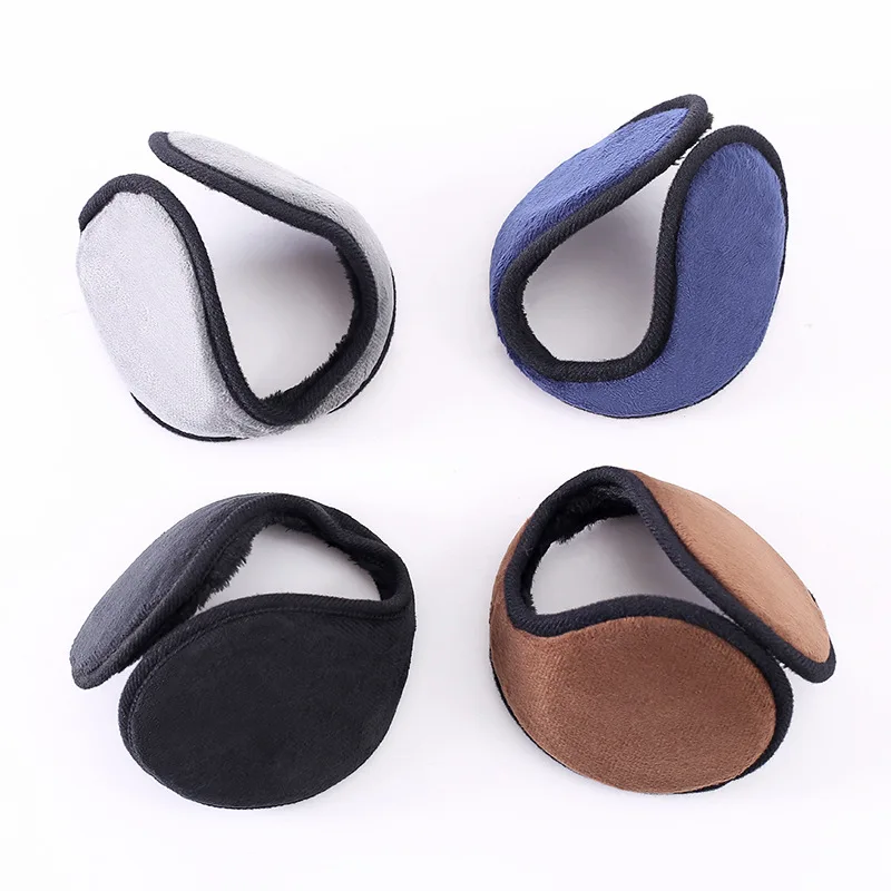 Men Fashion Winter Earmuffs Women Thicken Plush Ear Cover Protector Outdoor Back-wearing Unisex Ear Muffs Soft Warm Cover