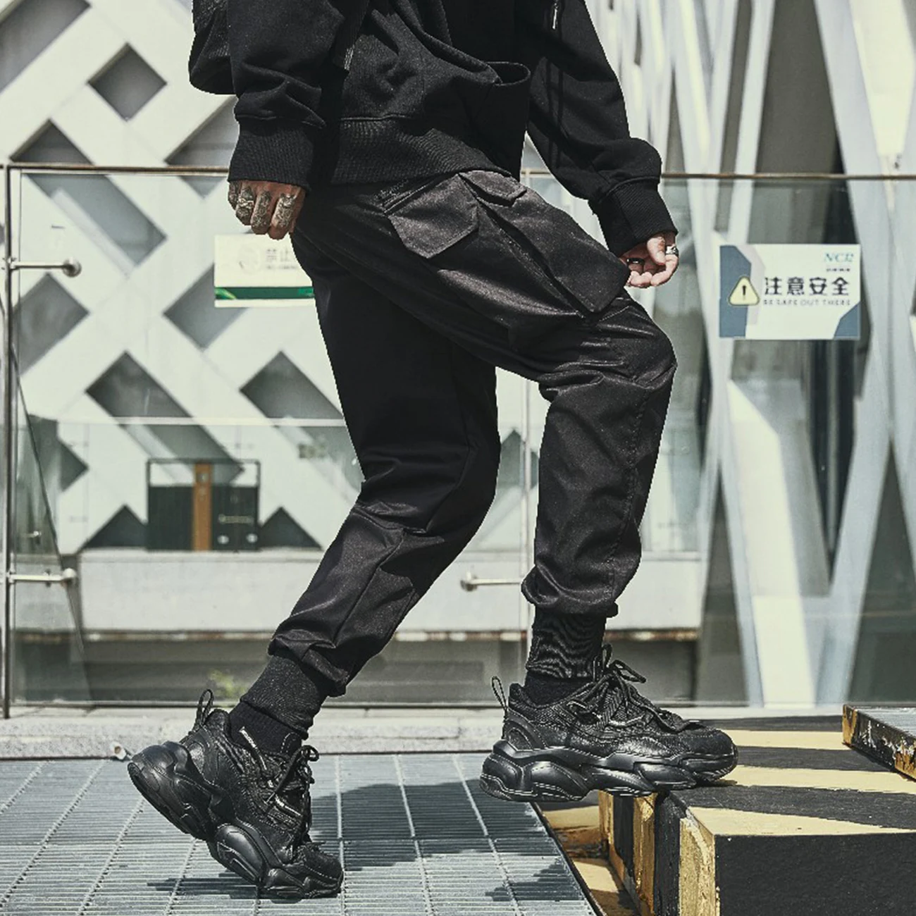 BYBB'S – Manteau veste style cargo réfléchissant sombre pour homme, 11,  streetwear à fonction tactique, pull multi-poches, coupe-vent - AliExpress