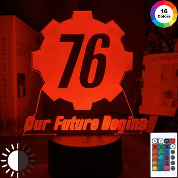 

Game Fallout 76 Logo Led Night Light for Kids Child Bedroom Decoration Atmosphere Led Lighting Gift for Fans Gameroom Table Lamp