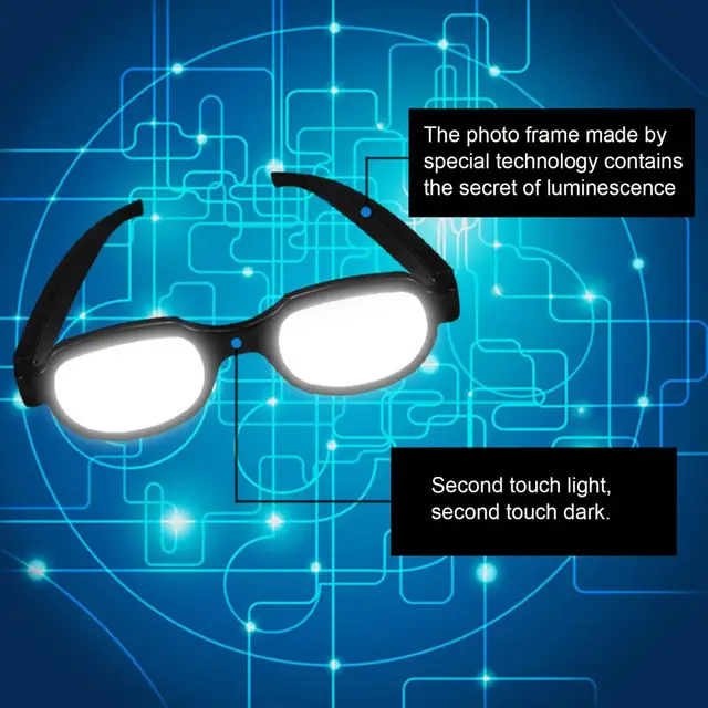 Anime Spoof Glasses Fashion Men Women Anti-break LED Light Luminous White Cosplay Eyewear Party Prop for Party светящиеся очки 6