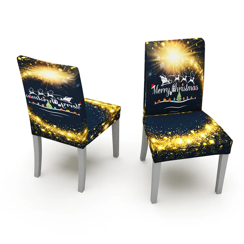 

Merry Christmas Chair Cover Dining Seat Cover Slipcover Spandex Chair Covers Christmas Party Decor for Home Kitchen Xmas Gift