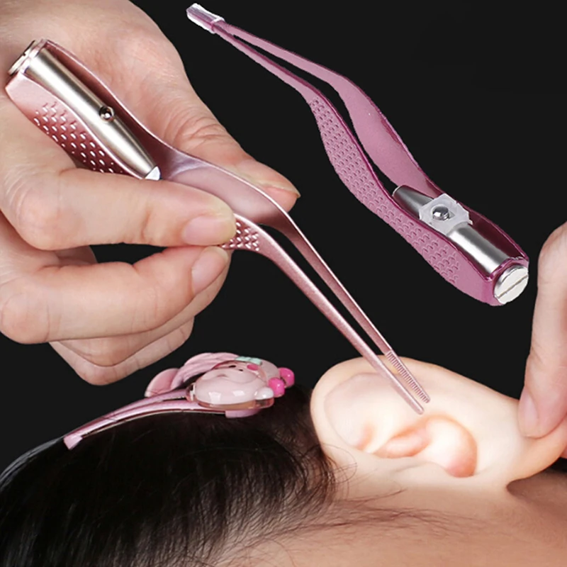 1pc  New Arrival Stainless Steel Earpick LED Flashlight Ear Pick Wax Remover Ear Cleaner Ears Care Tool