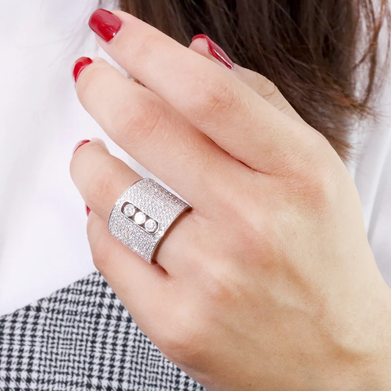 AEAW роскошное кольцо из белого золота 14 к с муассанитом и бриллиантами для крупных мужчин, Женское кольцо, обручальное и обручальное кольцо, кольцо для большого пальца