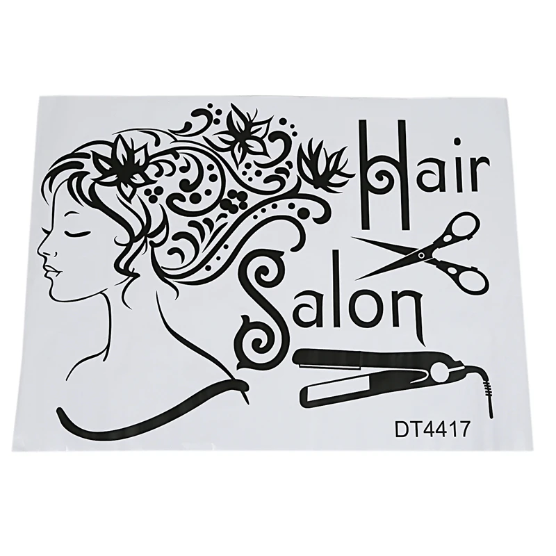 WSFS Hot Wall Decals Beauty Salon Hair Fashion Girl Woman Haircut Scissors Hairdressing Barbershop PVC Sticker Decor | Дом и сад