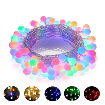 

100LED 220V/110V LED Ball String Lights Christmas Bulb Fairy Garlands Outdoor For Holiday Wedding Home New Year's Decor Lamp