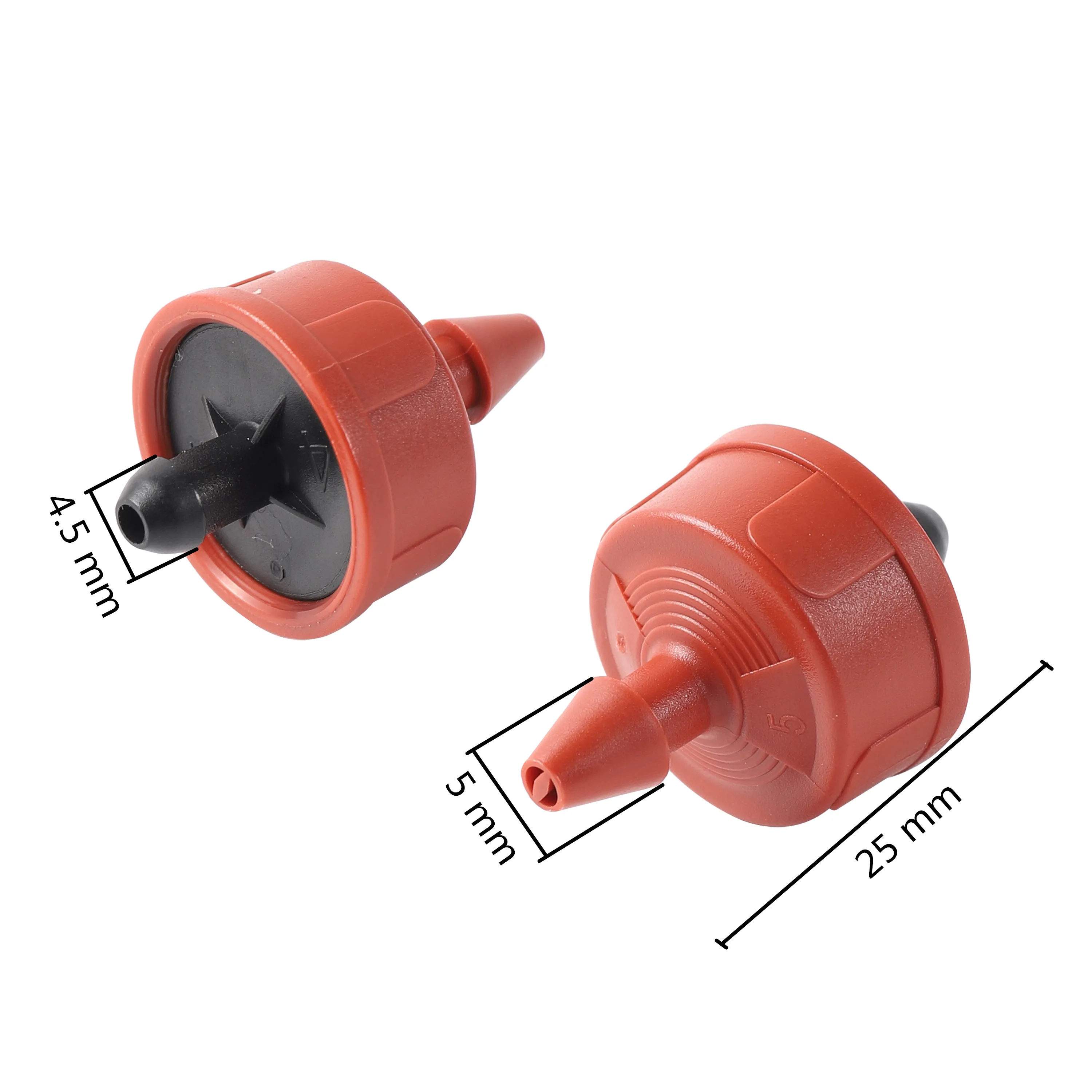 Garden Dripper 50Pcs Pressure Compensate Emitter 2L4L 8L Garden Drip Compensation Regulator Greenhouse Agriculture Steady Flow Watering Dripper