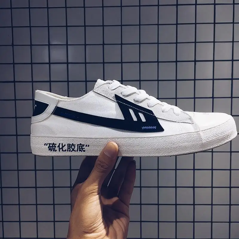 

2018 Korean-style Trend Ulzzang MEN'S SHOES Versatile Hong Kong Style Canvas Skate Shoes Men Casual Students Trendy Shoes Breath