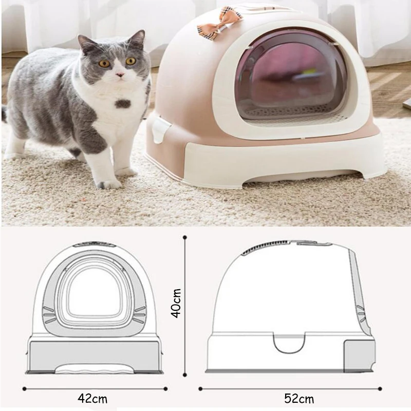 Large Cat Litter Box Tray Indoor Closed Anti-splash Drawer design Pet Cat Toilet Enclosed Cute Small Cat Sandbox With Scoop Large Cat Litter Box Tray Indoor Closed Anti-splash Drawer design Pet Cat Toilet Enclosed Cute Small Cat Sandbox With Scoop