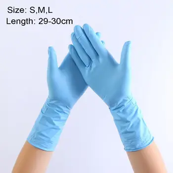 

10pairs 12 inches Disposable Washing Cleaning Nitrile Gloves Work Safety Gloves Q6PA
