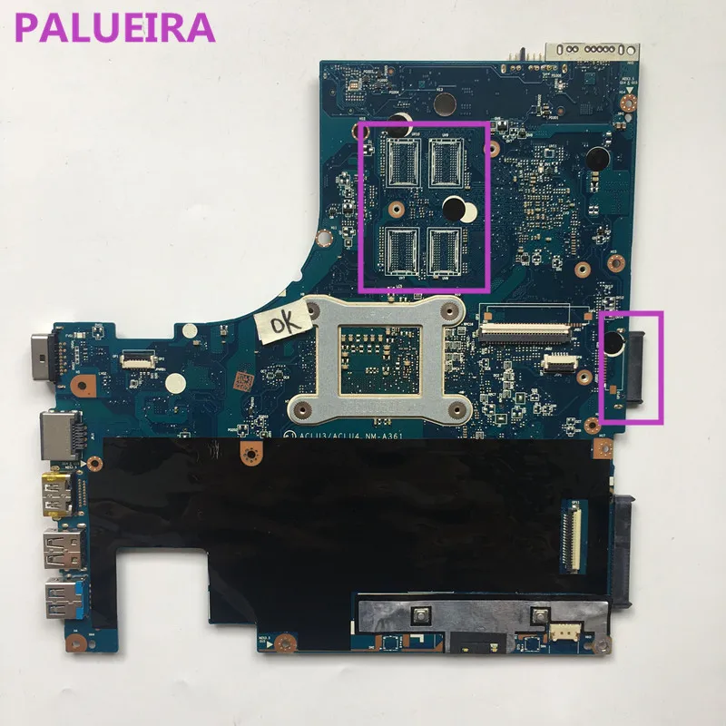 PALUBEIRA Для lenovo G40-80 материнская плата для ноутбука ACLU3 ACLU4 NM-A361 с I3 cpu материнская плата протестирована