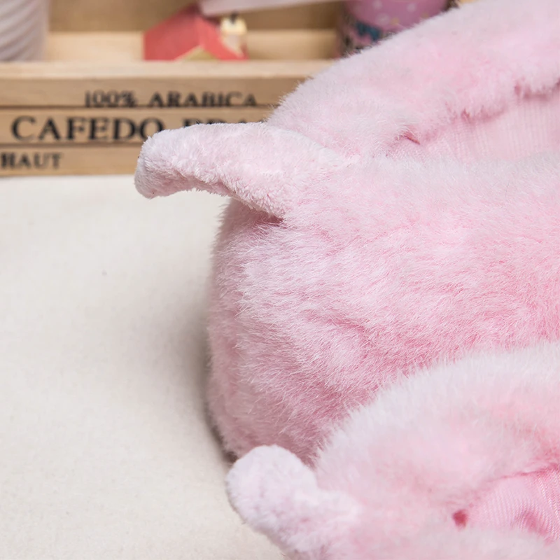 pink pig home shoes slippers pantoffels women men indoor slippers winter Custom Cartoon couple pack with warm cotton home shoes