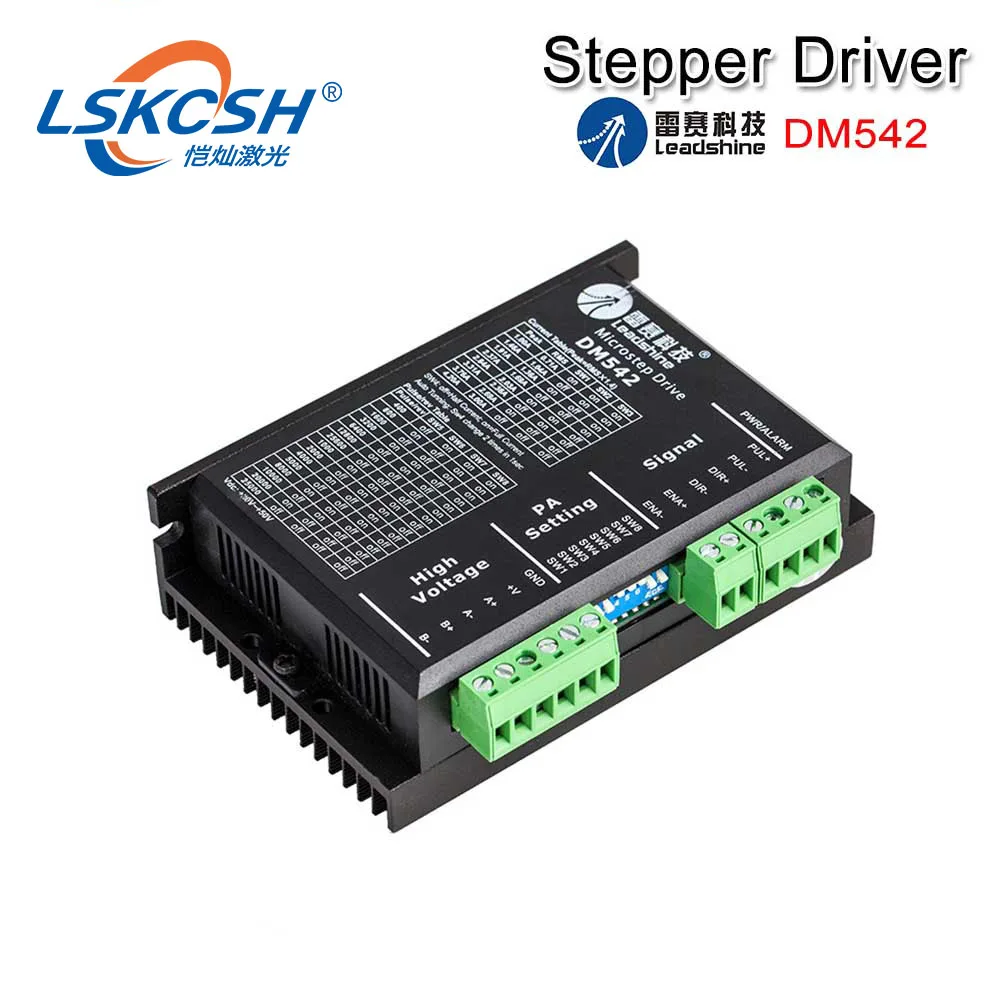 LSKCSH Leadshine 2 трехфазного шагового двигателя DM542 20-50VAC 1,0-4.2A для Co2 лазерный режущие гравировальные станки оригинальных
