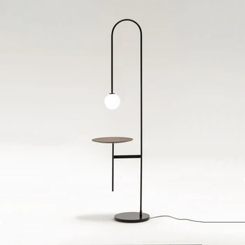 

Concise Designer Tea Table Floor Lamp Northern Europe Originality Personality Bring Tray A Living Room Bedroom Study Land Lamp