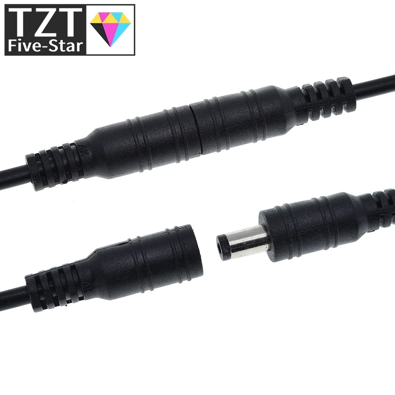 TZT 5,5 x 2,1 Stecker DC männlich oder weiblich Kabel Draht Stecker für 3528 5050 LED Streifen Licht für DIY – Detail 12