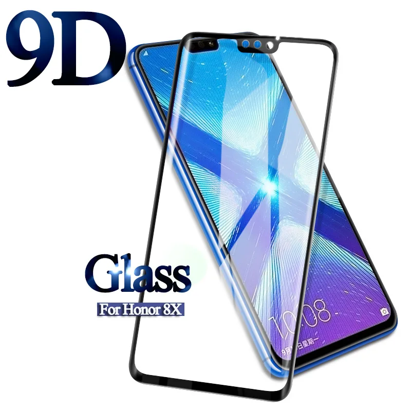 

9D Tempered Glass Cover Case On The For Huawei Honor 8X Full Cover Glass On For Huawey Honor8X 8 X Safety Protective Glass Case