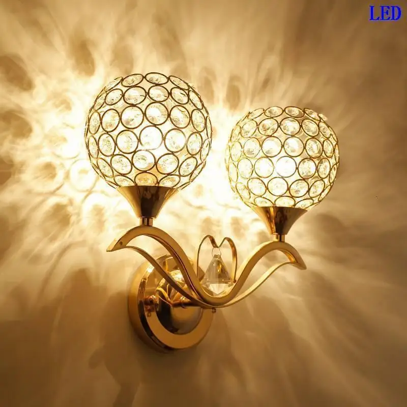 Avec Miroir домашний деко Candeeiro De Parede Lampe хрустальный светильник для спальни Aplique Luz сравнению аппликация Murale светильник Настенный светильник