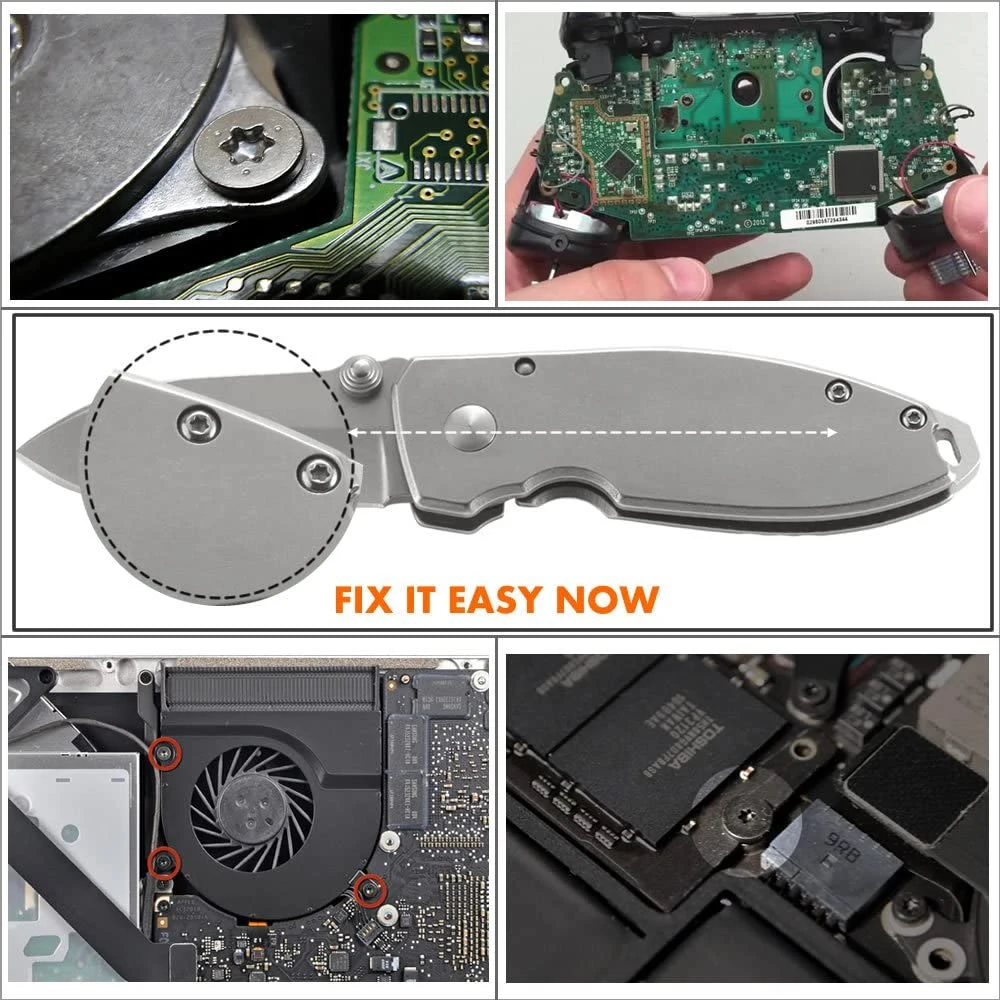 11 1 Torx 드라이버 세트 T3/4/5/6/8/10 보안 Torx 비트 ESD 핀셋 정밀 수리 키트 50 대/몫