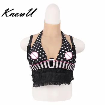 

KnowU B/C/D/E Cup Silicone Breast Form Summer Style Elastic cotton Filled Boobs Crossdresser Mastectomy Transgender Fake Breast