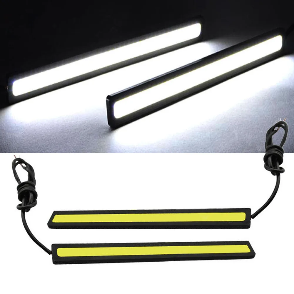 2021 nuovo 2x luci a LED COB per auto bianche Super luminose-DRL fendinebbia impermeabile DC 12V DRL/luce di guida diurna a LED # PY10