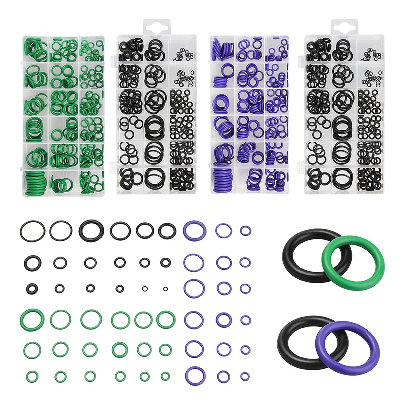 

495Pcs/Pack 36 Sizes Kit Purple/Green+black Metric O Ring Seals Watertightness Rubber O Ring Gaskets Oil Resistance Assortment