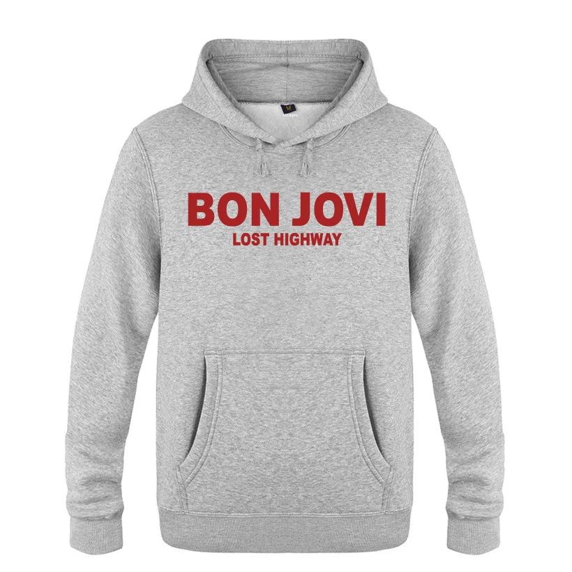 HUIY HOT Lost High Way Bon Jovi рок толстовки для любителей музыки мужские с капюшоном флисовый пуловер толстовки - Цвет: HUIY HOT