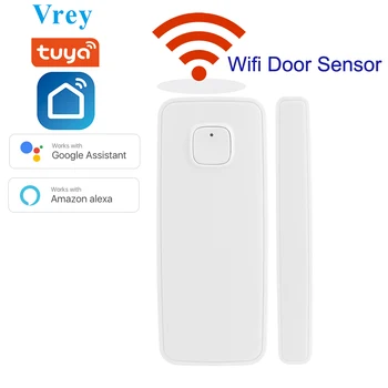 

Tuya Smart WIFI Door / Window Detector Alerts Security Sensor with WiFi App Notification support alexa google home