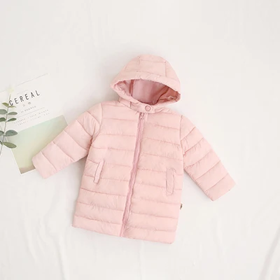 Kalupao новые зимние модные детские куртки для девочек Дети Плюс Толстая Вельветовая куртка длинное теплое пальто для холодной зимы для крупных девушек - Цвет: Розовый