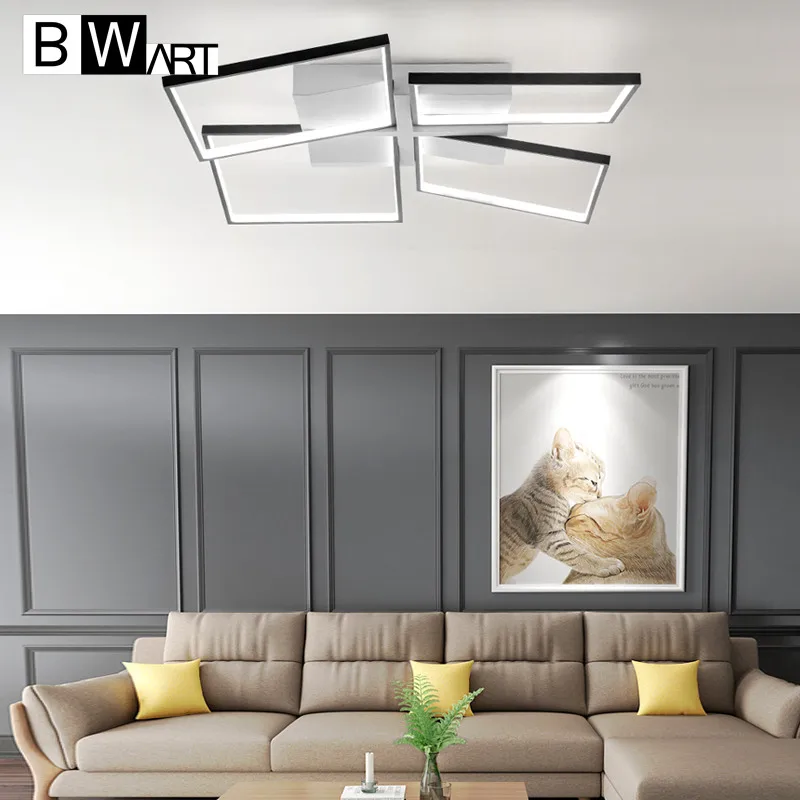 BWART Прямоугольная алюминиевая современная светодиодная Люстра для гостиной