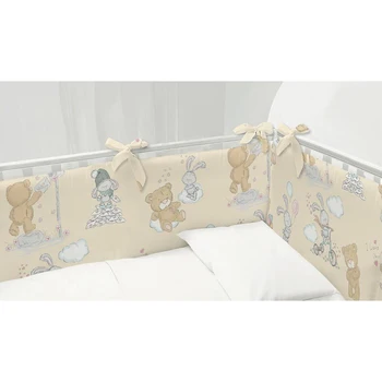 

Bumpers in the crib "Fidget" 4 parts: (120x34-2pcs