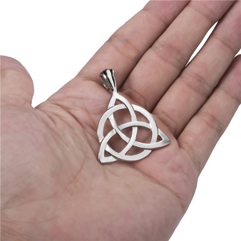 Кельтский узел Triquetra Trinity мужской женский Оловянный кулон с 2" ожерелье LP234