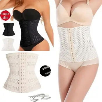 

Women Slimming Waist Shapewear Trainer Cincher Underbust Corset Belt Shapewear Slim Body Breathable Plus Size After Pregance