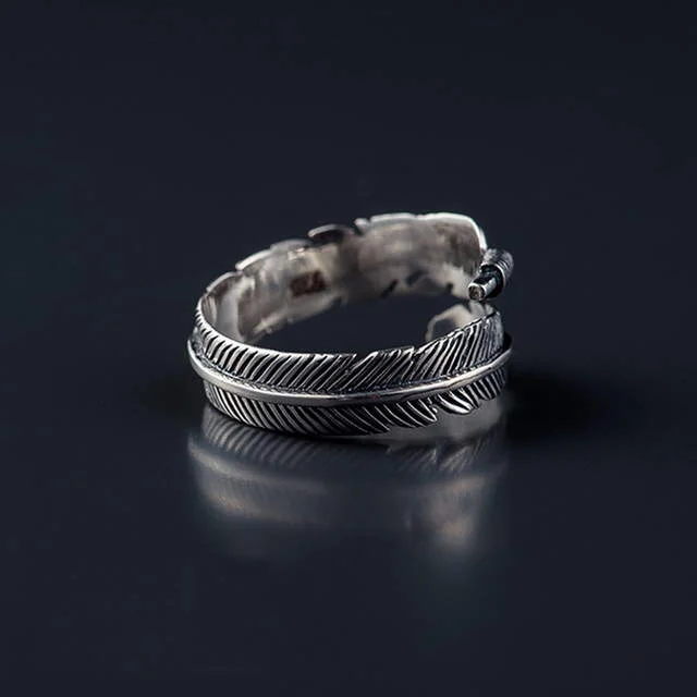 Настоящее серебро 925 пробы, кольца с перьями для женщин, обручальное кольцо anillos mujer de plata, ювелирные изделия из стерлингового серебра 925 пробы