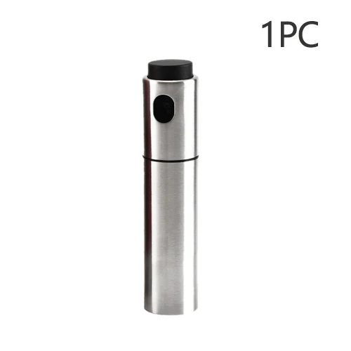 1pcs-steel Кухонные инструменты для выпечки, распылитель масла, пустая бутылка, бутылка уксуса, дозатор масла, инструмент для приготовления пищи, салат, барбекю, стеклянный распылитель масла - Цвет: 1pcs-steel