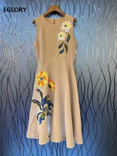 Robe en Lurex pour femmes, haute qualité, nouvelle collection automne hiver 2020, broderie de fleurs, déco, Slim, cintrée, ligne a, abricot, noir, robe élégante 