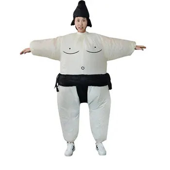 

Fan Inflatable Sumo Dress Novelty Fat Man And Woman Suite Fat Masked Suit Fancy Blow Up Dress Wrestler Costume