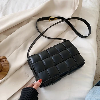 

Small Weave Messenger Bags for Women 2020 New PU Leather Shoulder Crossbody Bag Female Handbags for Ladies