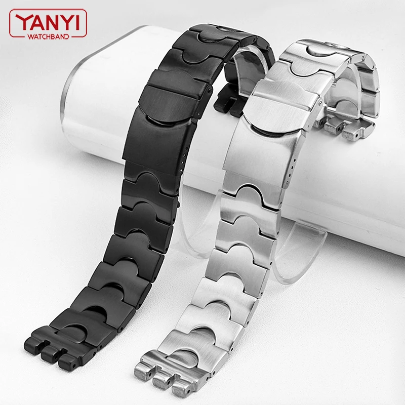 Cinturino In Acciaio Inossidabile Per Cinturino Per Orologio Swatch 17 Mm19Mm Interfaccia Dentata Orologi Da Polso Cinturino Uomo Donna Cinturino Per 
