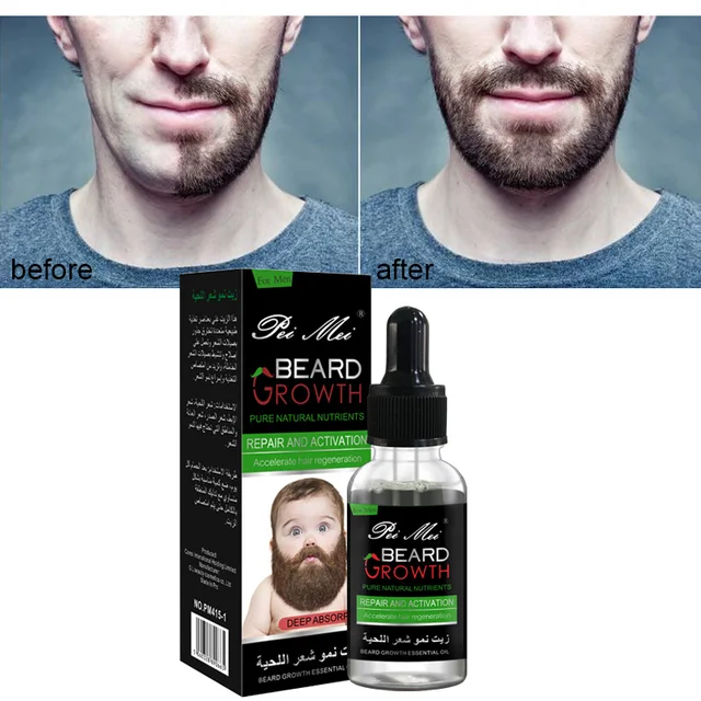 New Barbe Beard Essentital Oil Beard Growth Enhancer Pure Natural Nutrients Beard Oil for Men Facial Nutrition Beard Care Kit 2