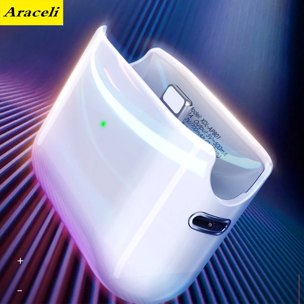700 мАч для Airpods 1 2 Чехол аккумулятора внешняя крышка Iphone гарнитуры чехол зарядки