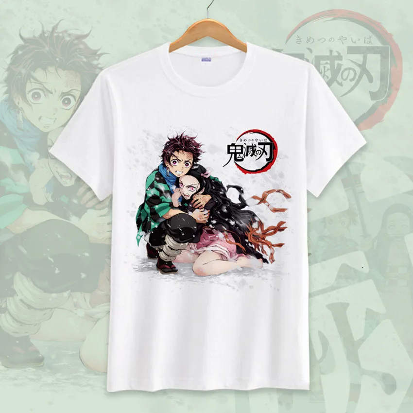 Demon Slayer: Kimetsu No Yaiba/футболка с короткими рукавами для взрослых; костюмы для косплея; мужские и женские топы; футболки; Kamado Tanjirou Nezuko