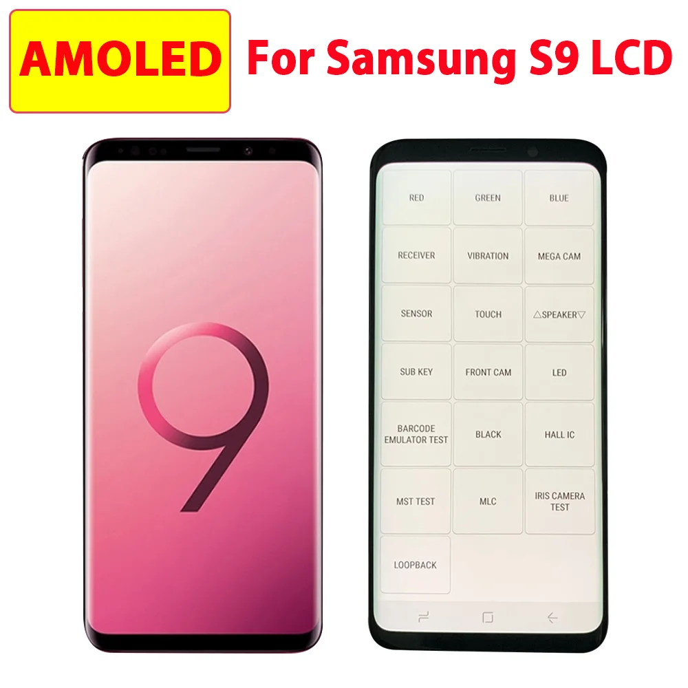 ЖК-дисплей AMOLED для Samsung Galaxy S9/G960F/G960W сенсорный экран с цифровым преобразователем