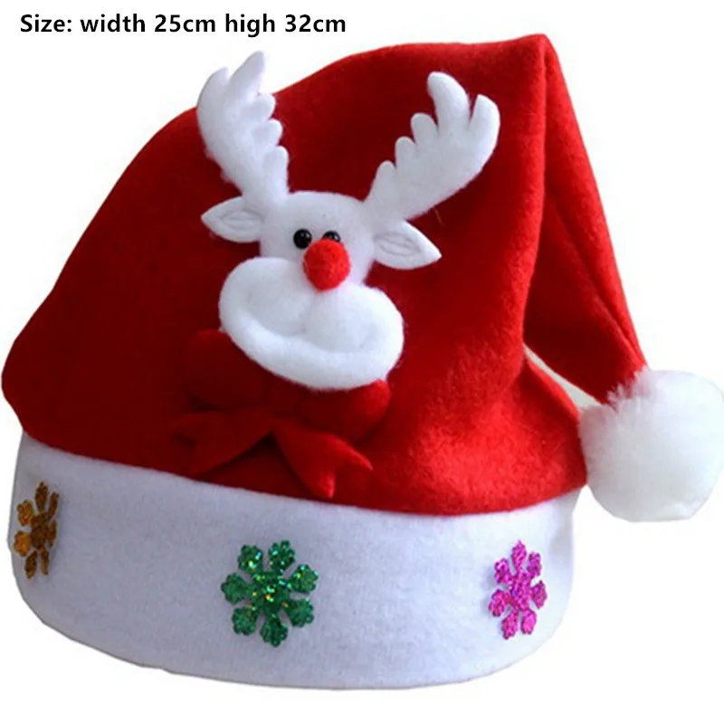 2019 рождественские шапки с Санта-Клаусом, Рождественская хлопковая шапка, рождественский подарок, Рождественское украшение для дома, новый