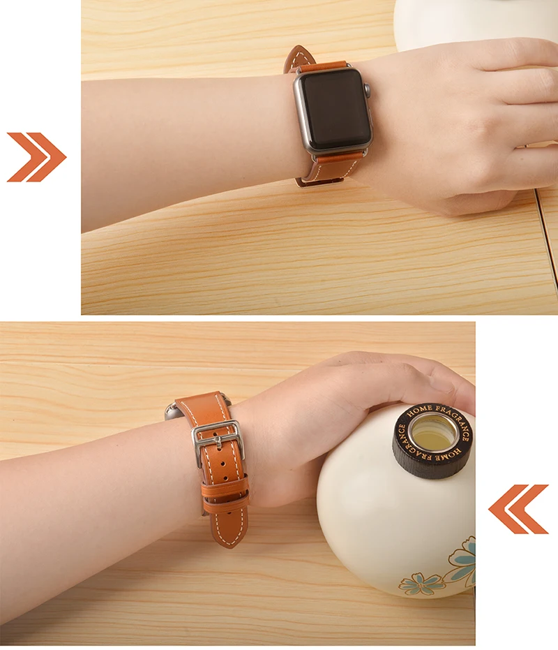Ремешок из натуральной кожи для apple watch series 3 2 1, iwatch 4, Сменный ремень для apple watch 5 40 мм 44 мм