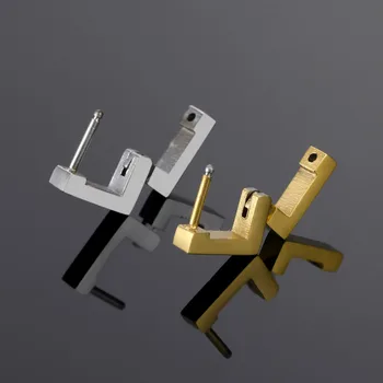 

New Stud Earrings 2020 Hoop Stainless Steel Studs for Women Men Earings Fashion Jewelry Cross Aesthetic Earrings