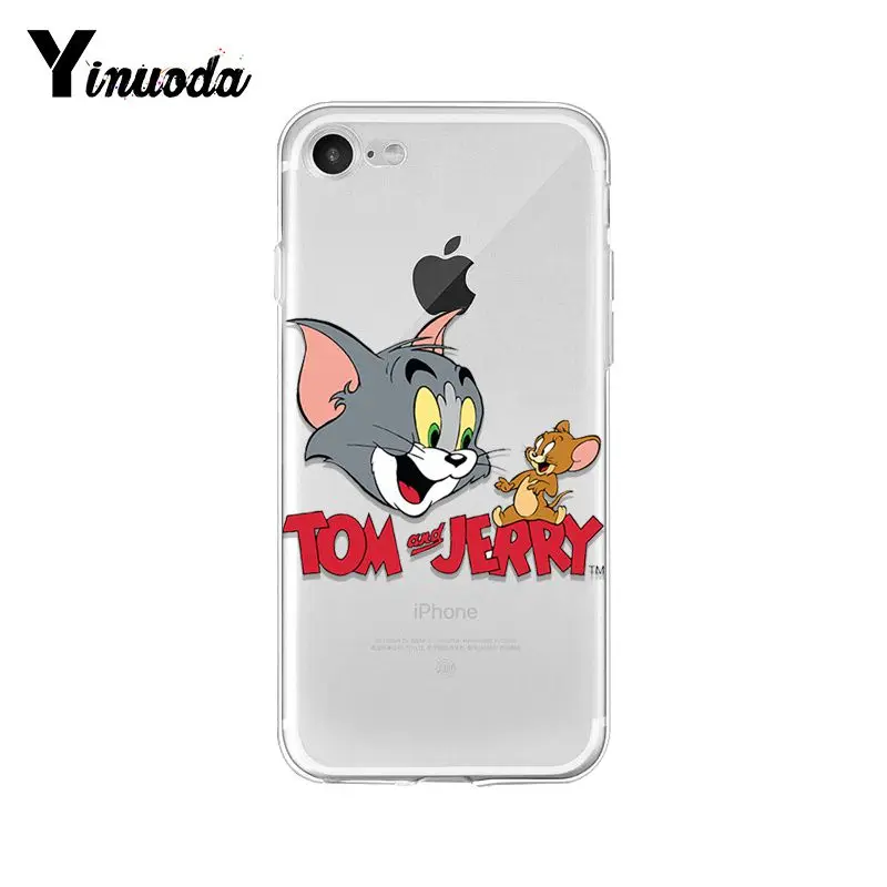 Yinuoda чехол для телефона с рисунком кота и мыши Тома и Джерри чехол для iphone 8 7 6 6S Plus X XS MAX 5 5S SE XR 10