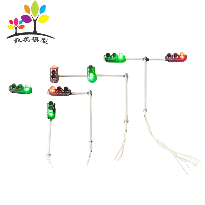 2 шт. 3 в светофора игра Hoo Oo Масштаб LED модель здания поезд пересечение улица +