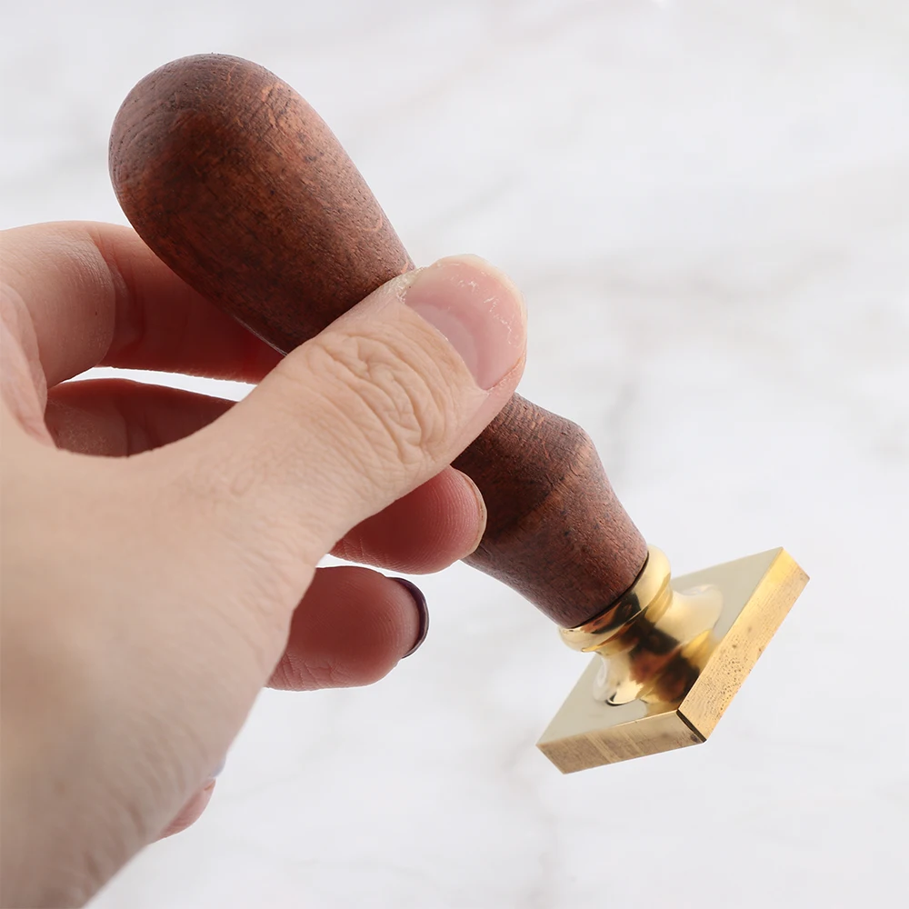 Wooden Wax Copper Head Metal Sealing Stamp Retro Rosewood Handle Wax Seal Wedding Invitation Christmas Card Scrapbooking Wax Seal Stamp Wooden Stamps Decorative Stamps