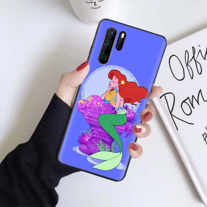 Ариэль маленькая Русалка Черный Coque чехол для huawei mate 30 20 10 P30 P20 P10 Pro Lite P Smart Z мягкий чехол для телефона - Цвет: BS061-5