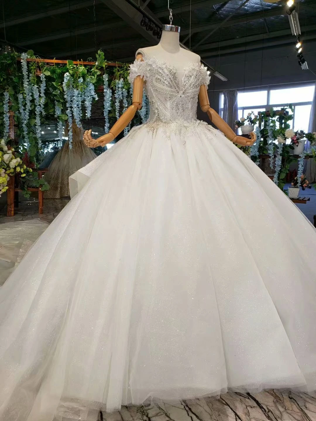 Vestido De Noiva, Саудовская Аравия, роскошное Бохо свадебное платье, тяжелые стразы, жемчуг, арабские свадебные платья, платье невесты с ожерельем